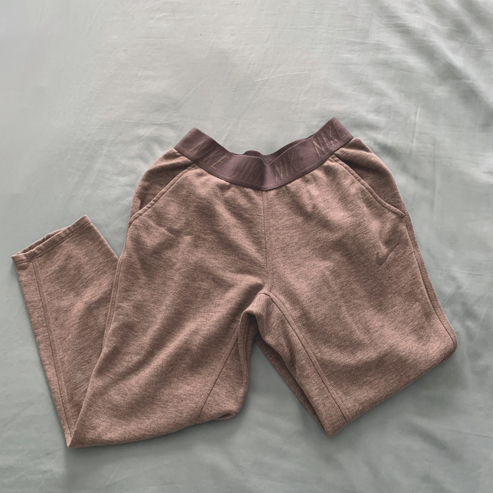 Grey Nike Dri-Fit Crop Joggers